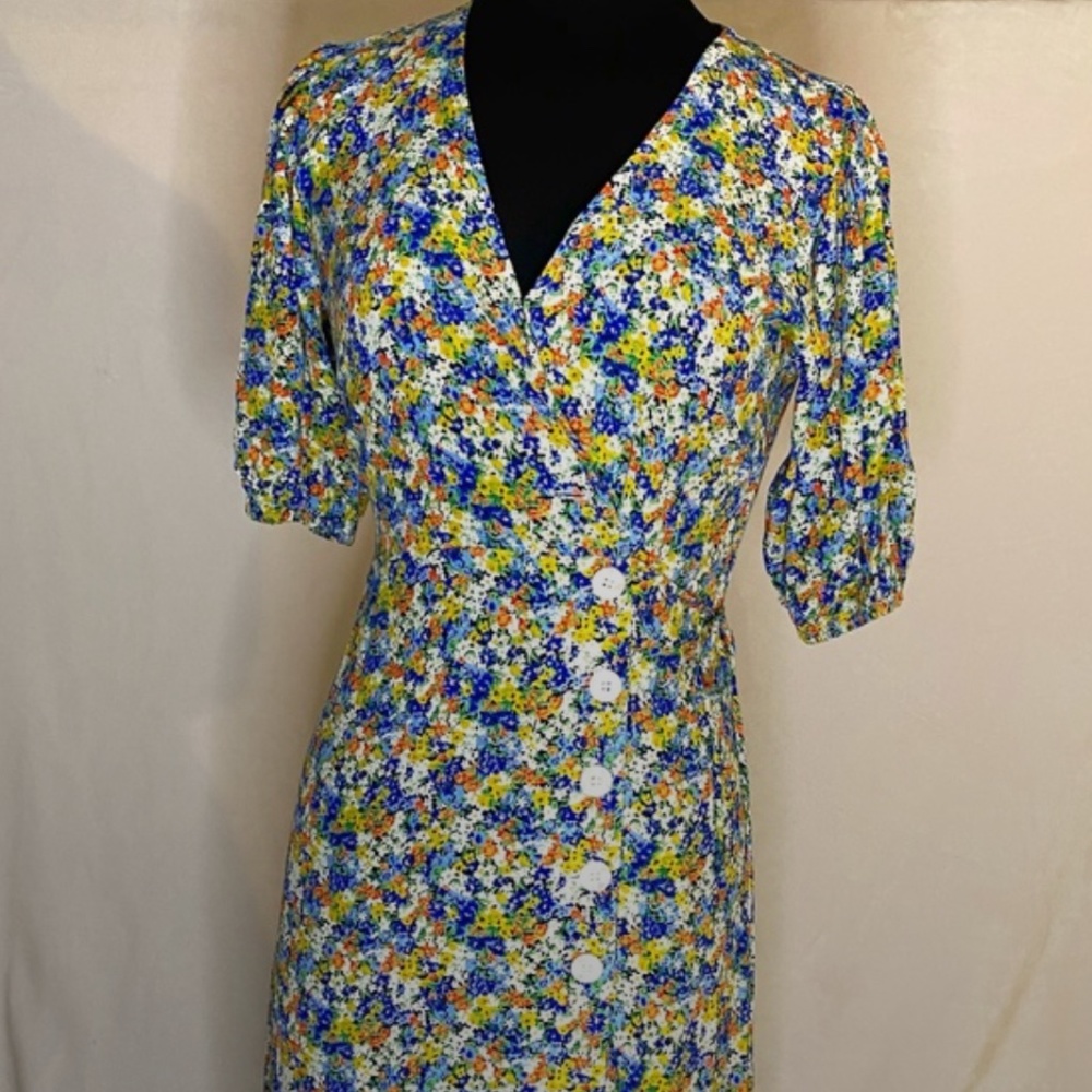 FAITHFUL THE BRAND | Marta Vionette Floral Midi Dress, Size XS (2)